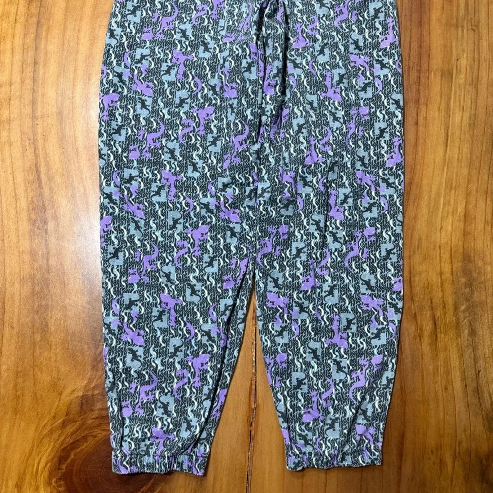 Vintage World Tour Captains Mens Gekko Jogger Pants Lizard Print Cotton 80s HH25